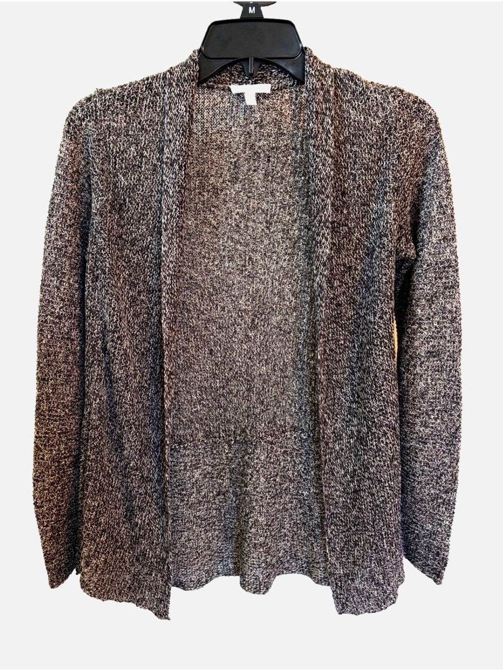 Eileen Fisher Petite 100% Linen Open Front Cardigan PP Marled Knit